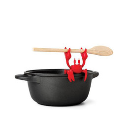 Crab Utensil Holder and Steam Releaser - Red