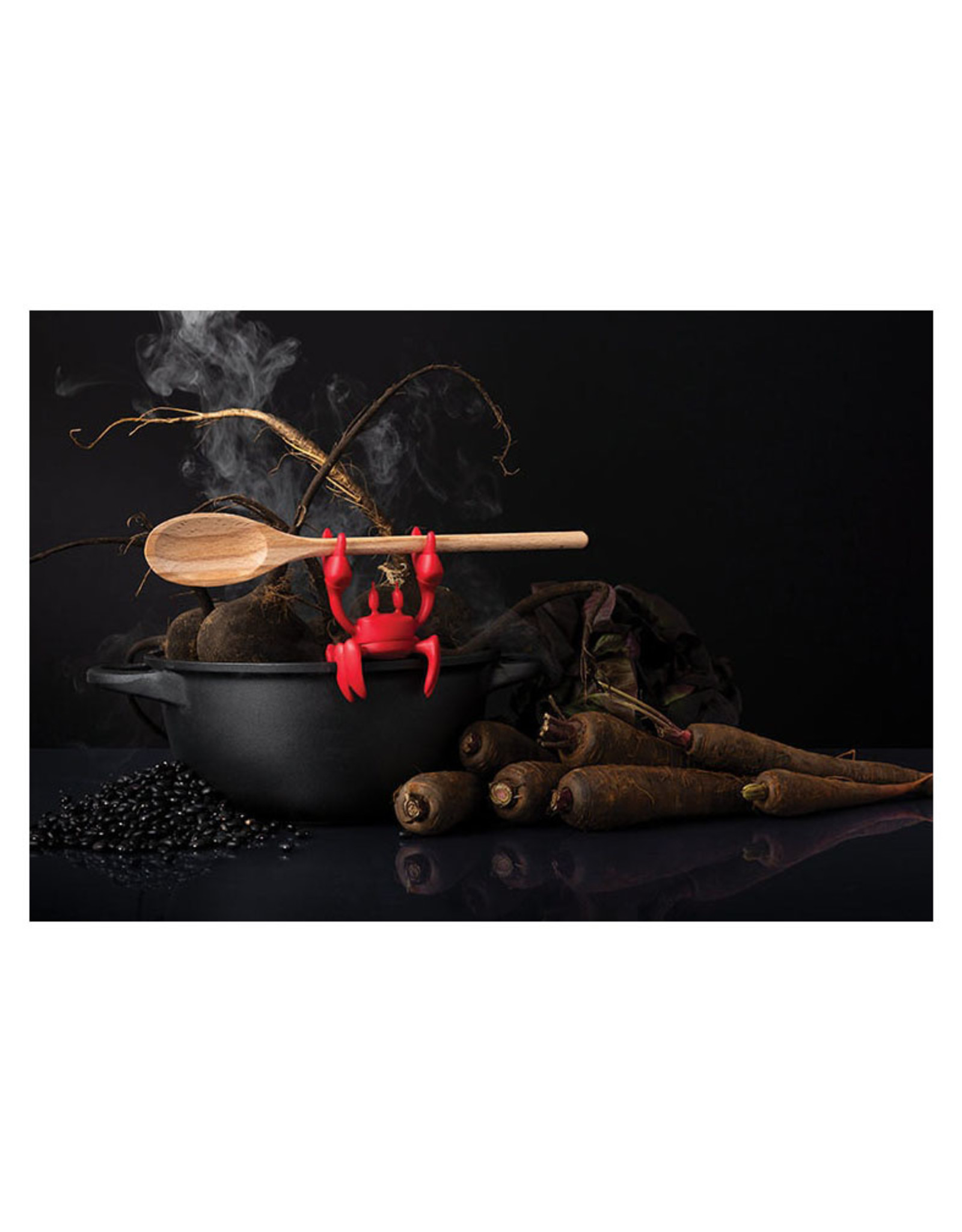 Crab Utensil Holder and Steam Releaser - Red