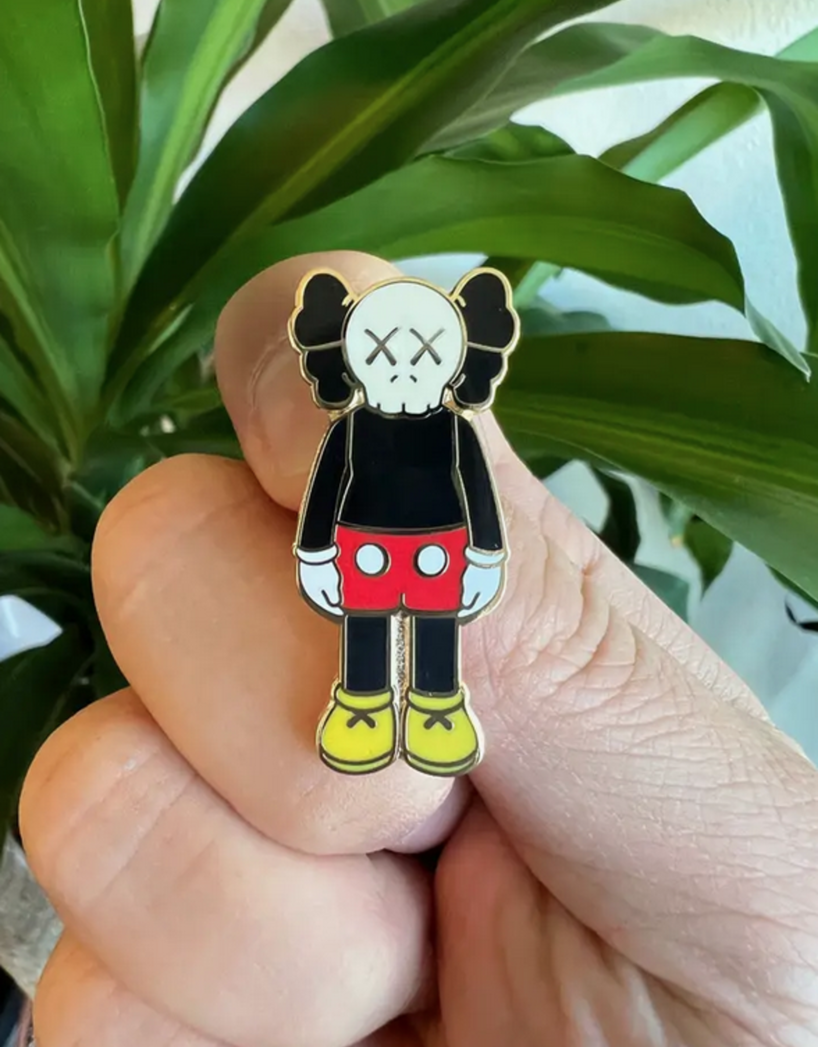 HypeBeast KAWS Mickey Mouse Enamel Pin