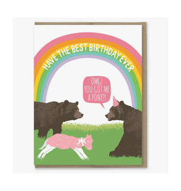 Best Birthday Pony Greeting Card