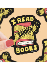 Banned Books Caution Tape Vinyl Sticker