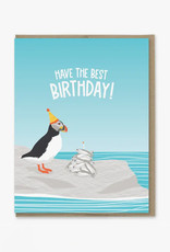 Best Birthday Puffin Greeting Card