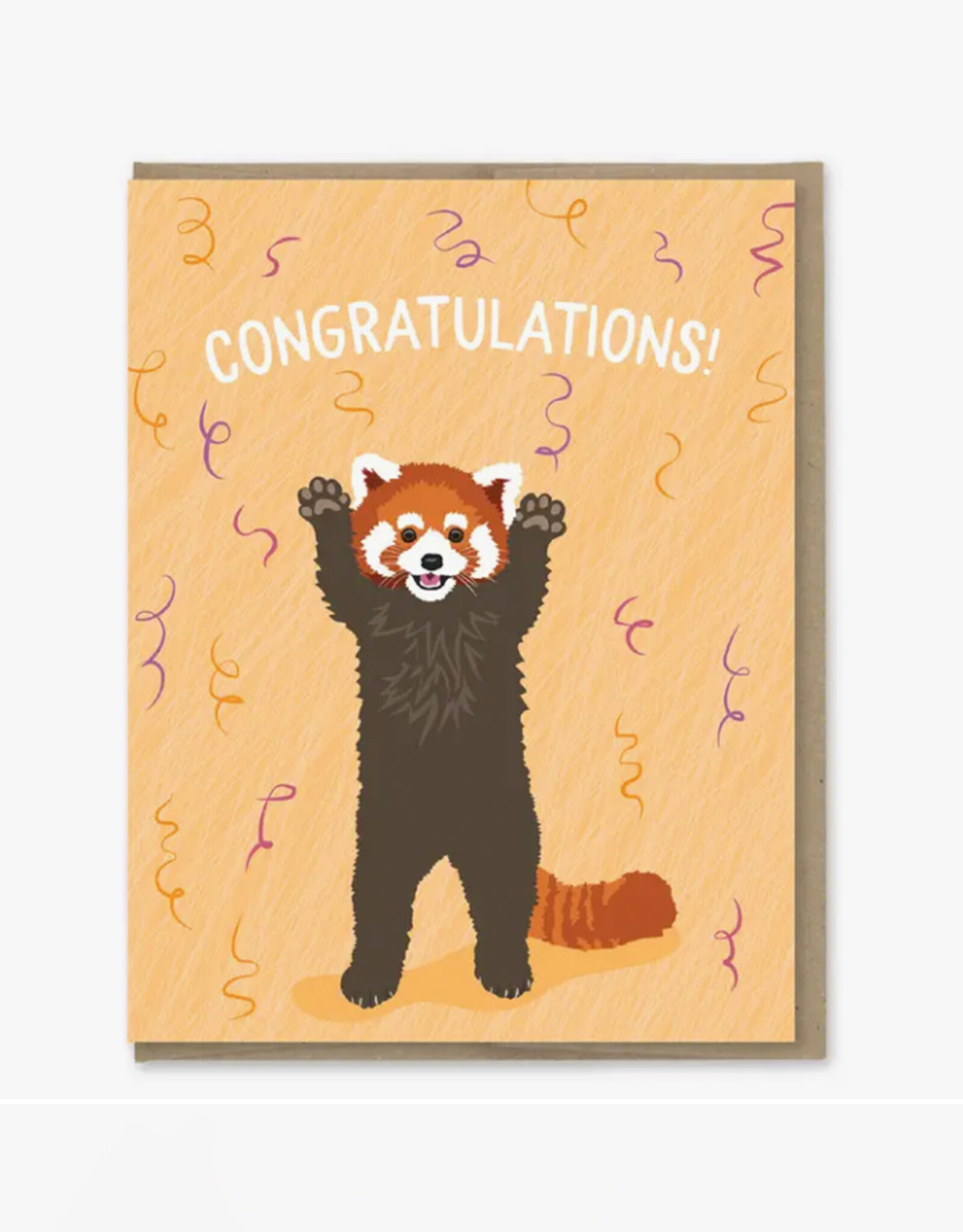 Congratulations Red Panda Greeting Card