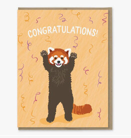 Congratulations Red Panda Greeting Card