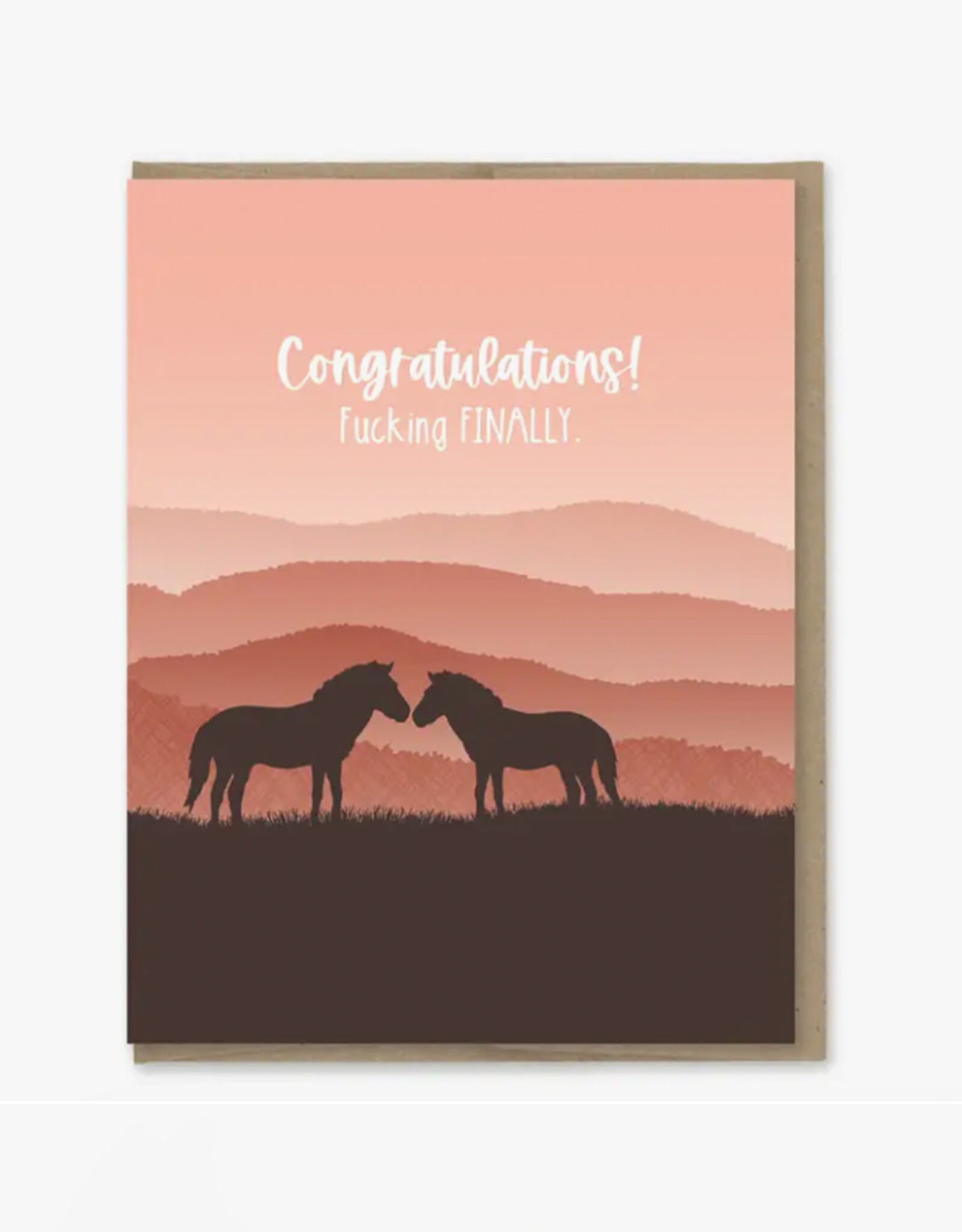 Congratulations Finally Zebras Greeting Card