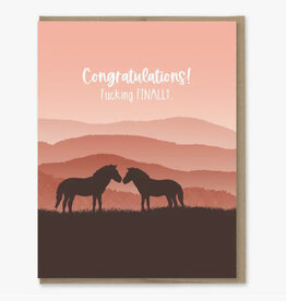 Congratulations Finally Zebras Greeting Card