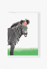 Zebra Party Hat Mini Card
