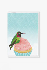 Hummingbird Cupcake Mini Card