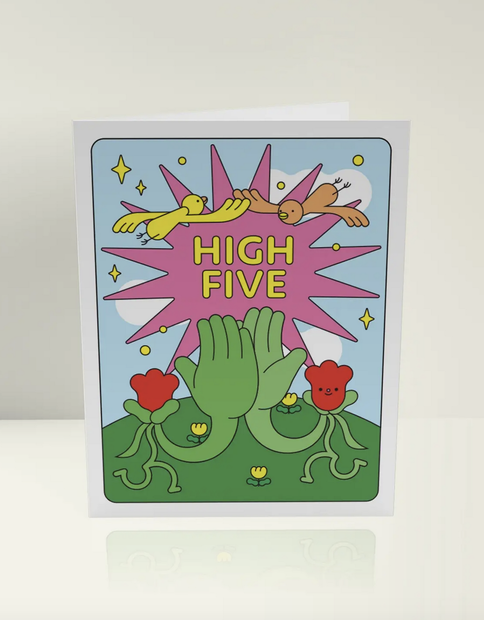 High Five Flowers Greeting Card
