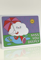 Miss You Deeply Cloud Greeting Card