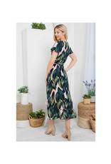 Tropical Leaf Midi Dress