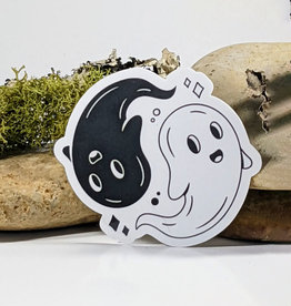 Yin Yang Ghosts Sticker