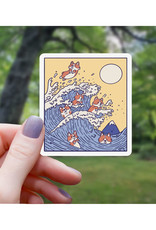 Corgi Wave Sticker