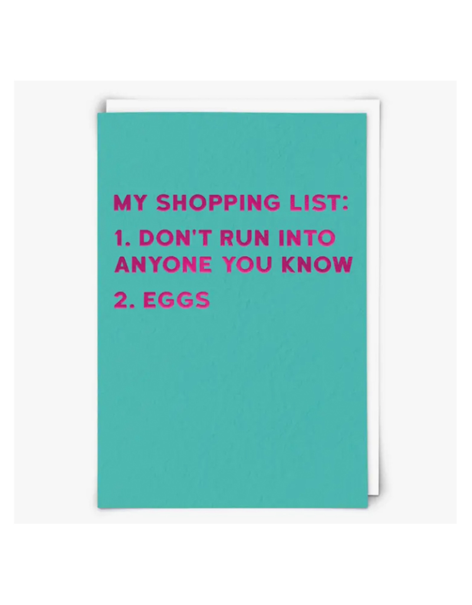 Eggs Shopping List Greeting Card