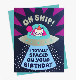 Oh Ship Spaced Birthday Greeting Card