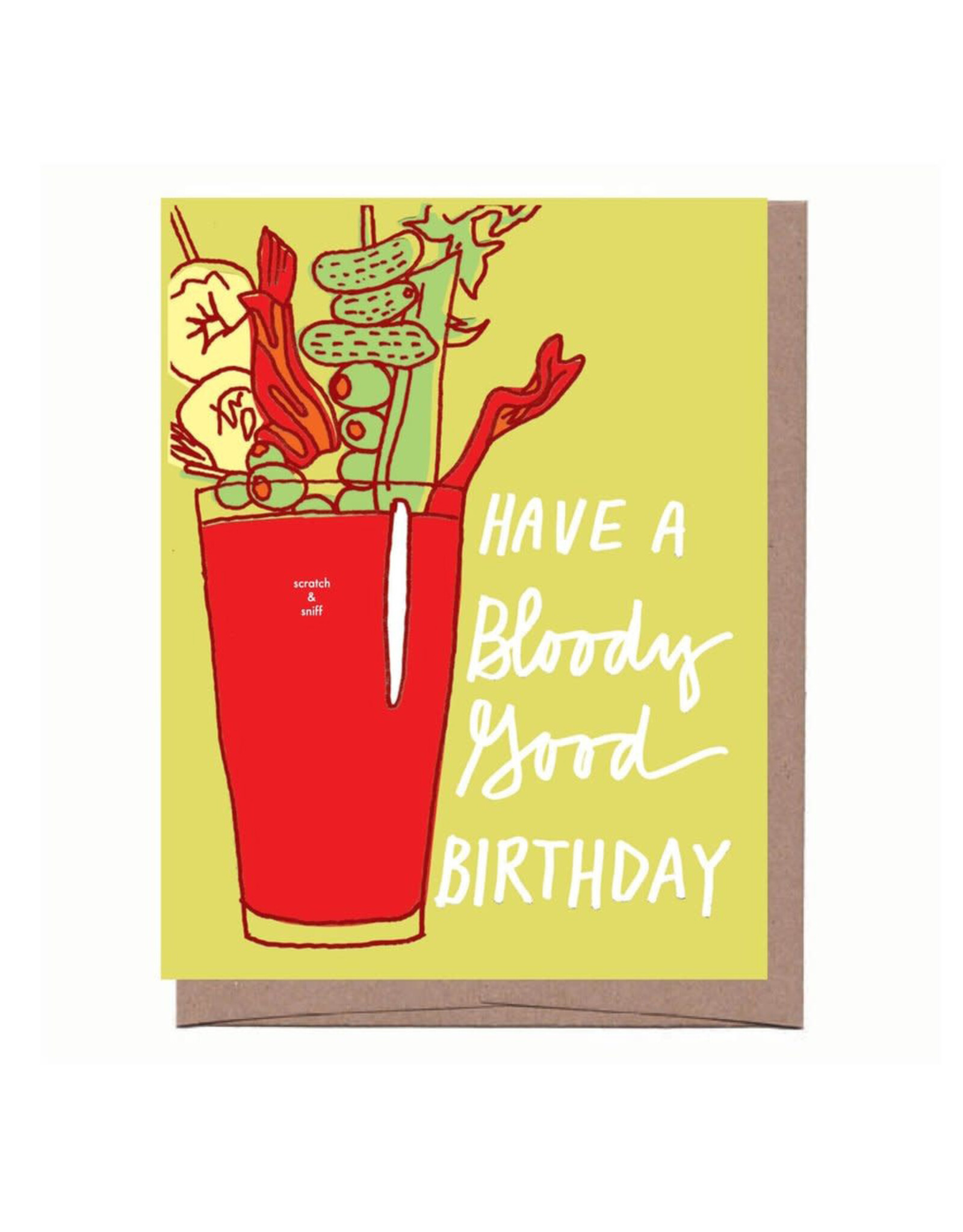 Scratch n Sniff Bloody Mary Birthday Greeting Card