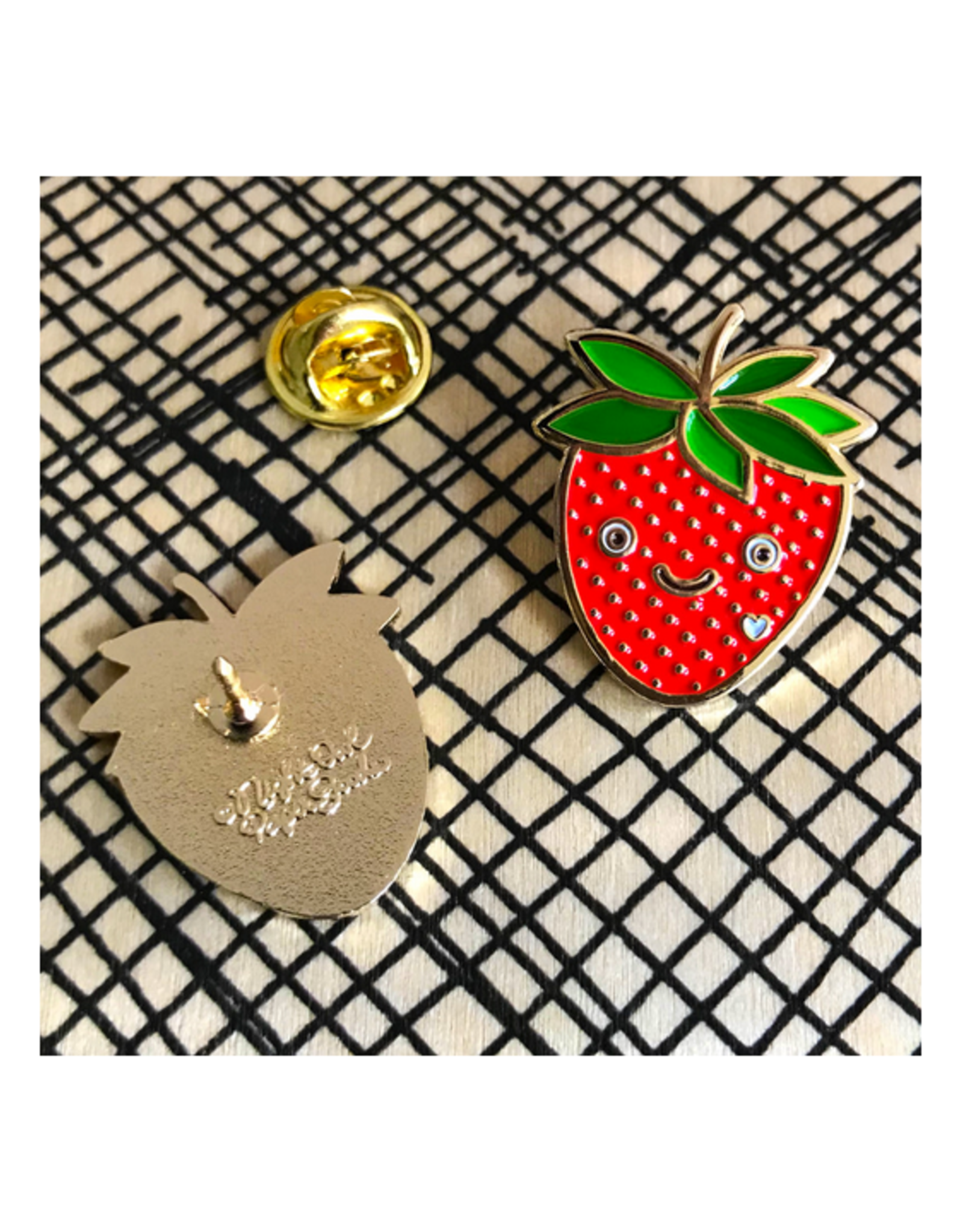 Happy Strawberry Enamel Pin