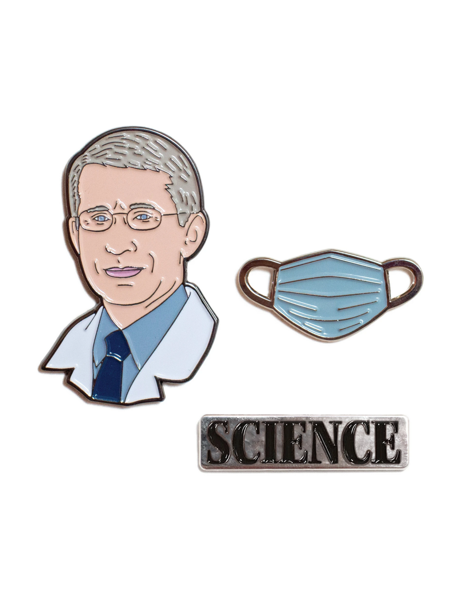 Dr. Anthony Fauci & Mask Pin Set