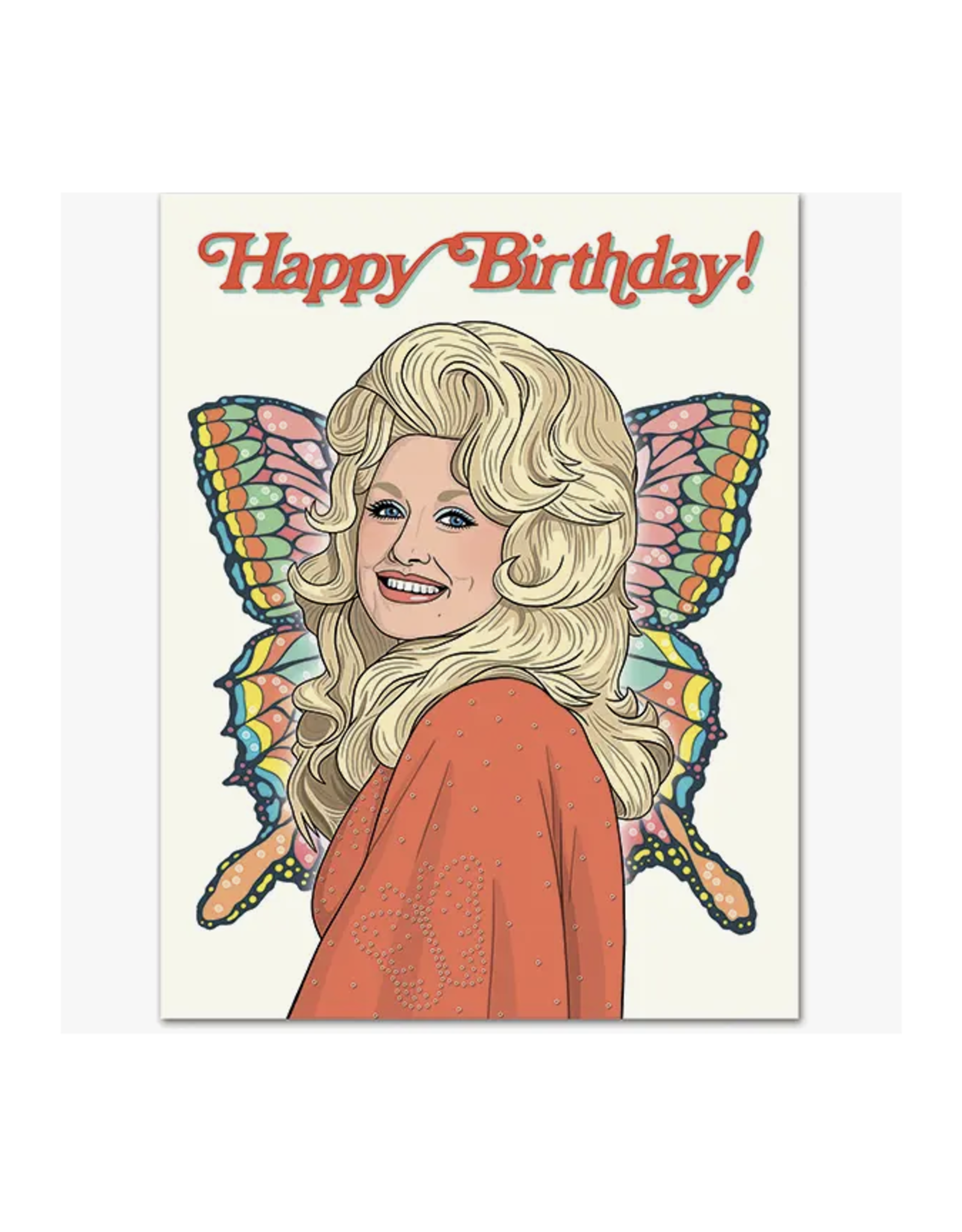Happy Birthday Dolly Butterfly Greeting Card