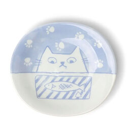 Oval Cat and Fish Plate 6.25"