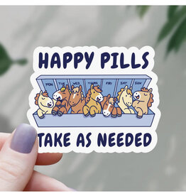 Happy Pills Horses Sticker