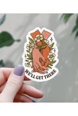 We'll Get There Holding Hands Sticker