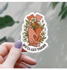 We'll Get There Holding Hands Sticker