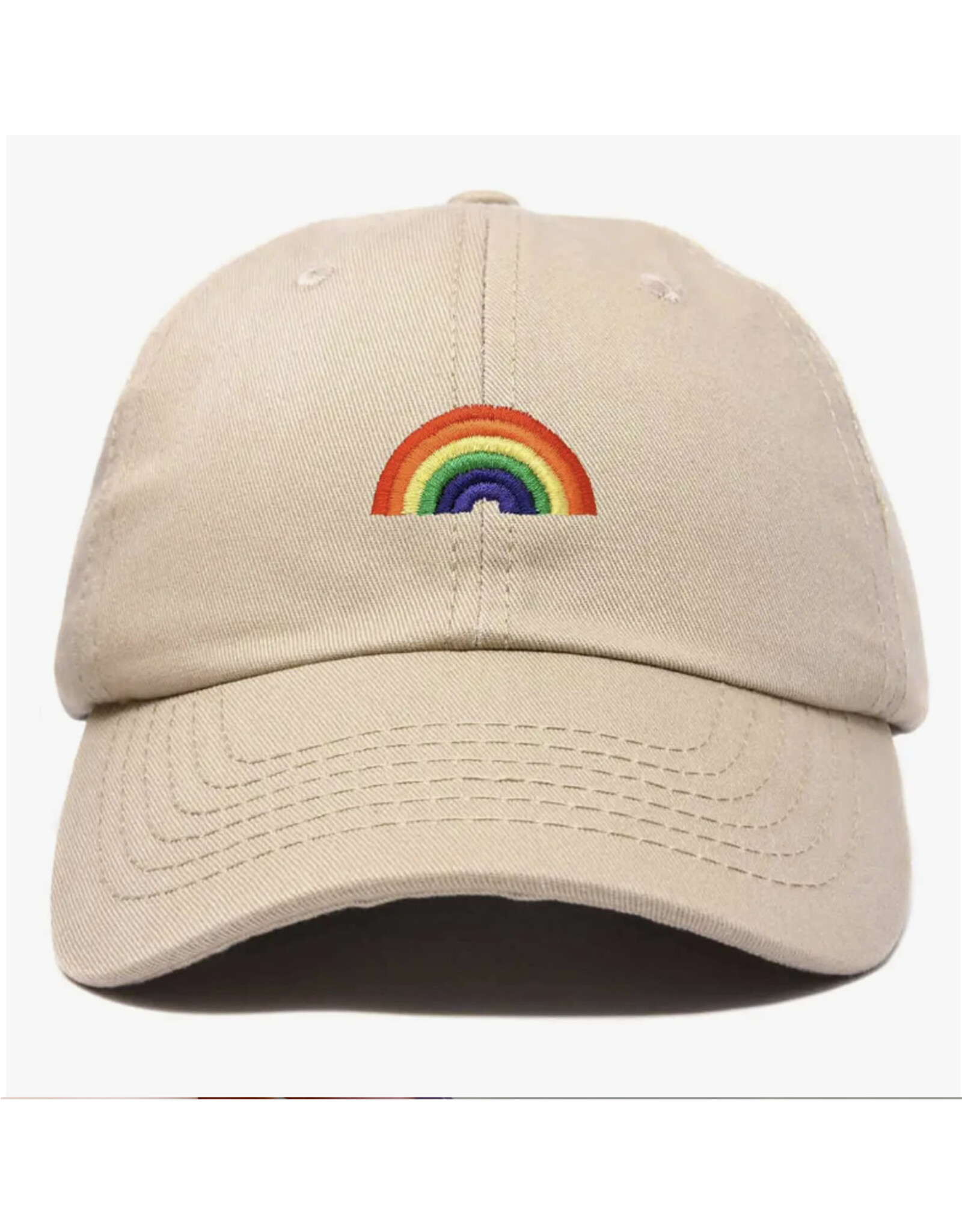 Rainbow Dad Hat - Khaki