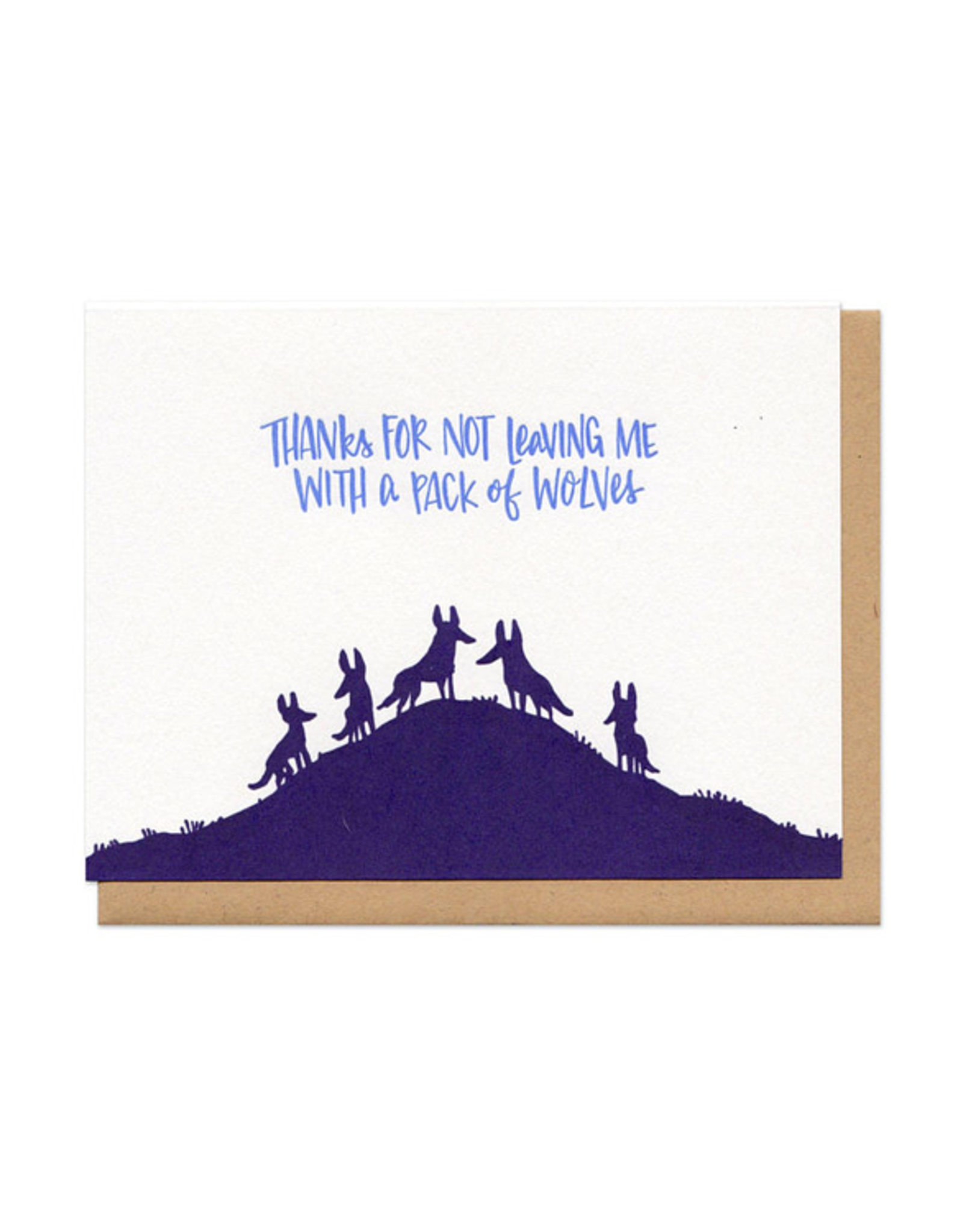 Pack of Wolves (navy) Greeting Card