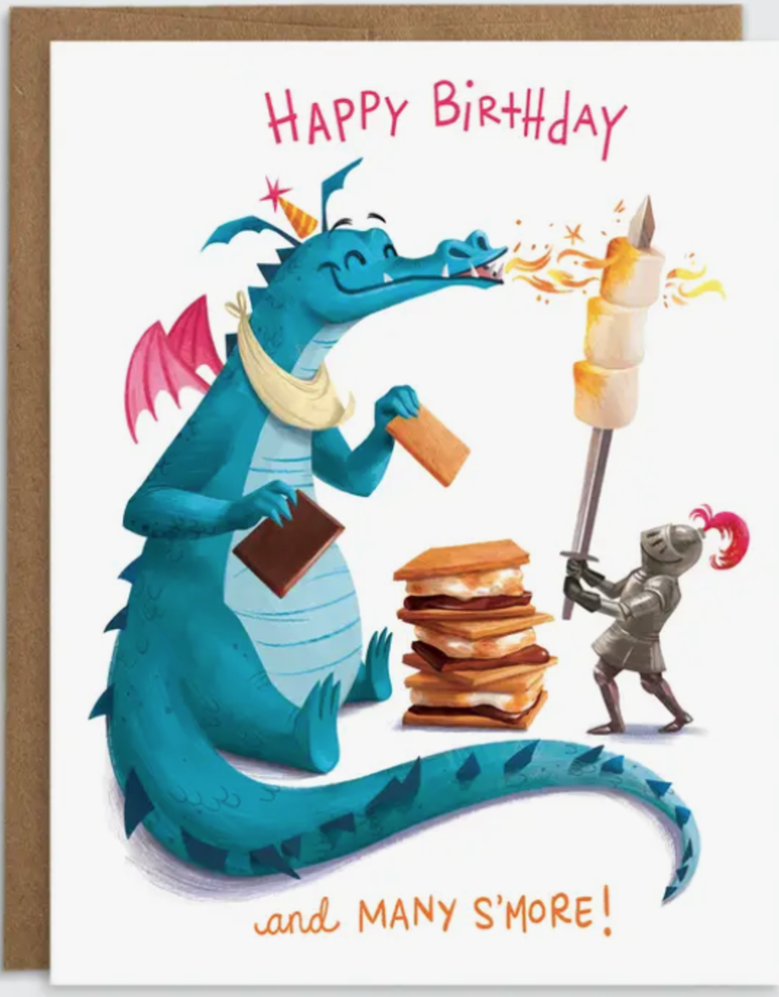Happy Birthday & Many Smore Dragon Greeting Card