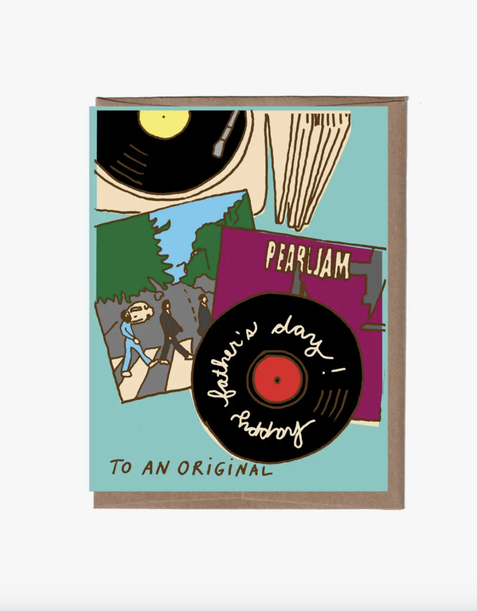 Father's Day Vinyl Greeting Card