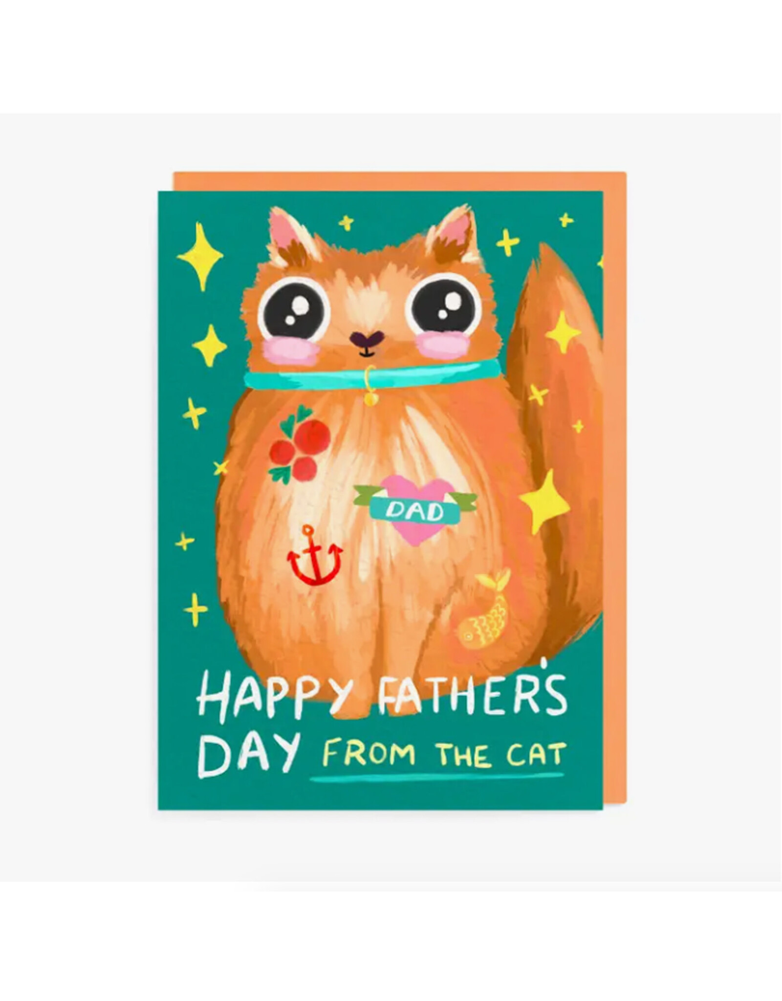 Happy Father's Day From The Cat Greeting Card