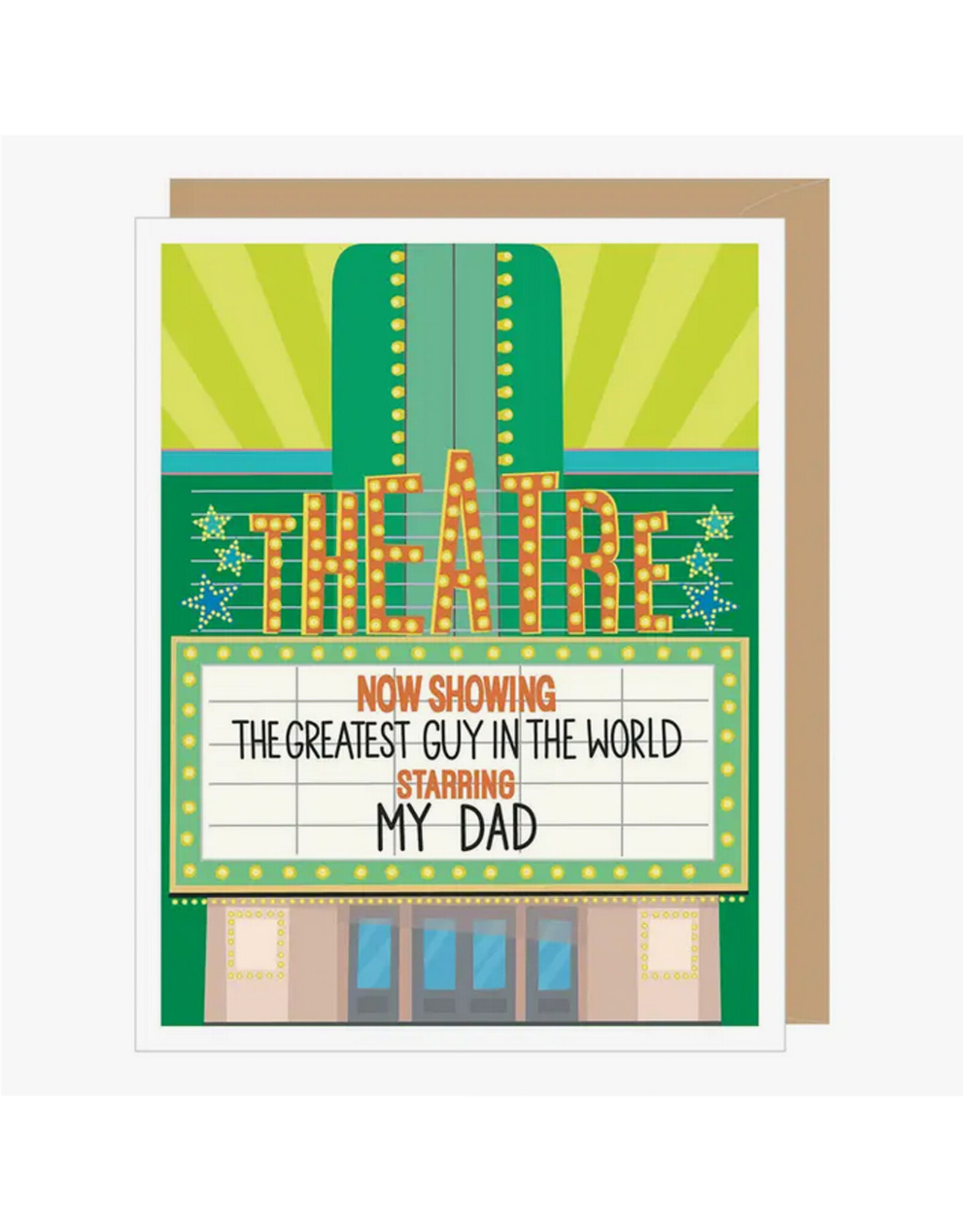 Movie Theatre Father's Day Greeting Card