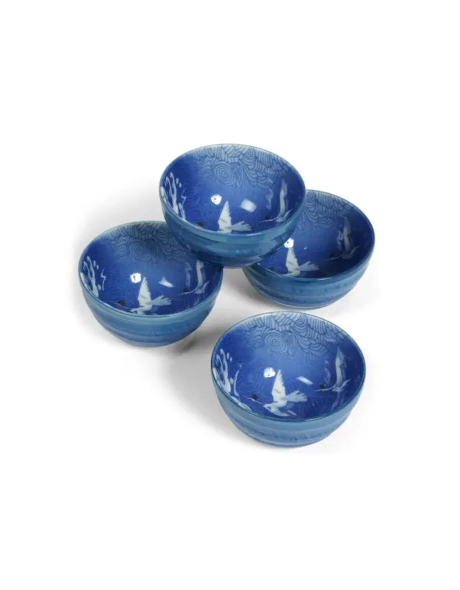 Blue Cranes 5.25" Bowl Set