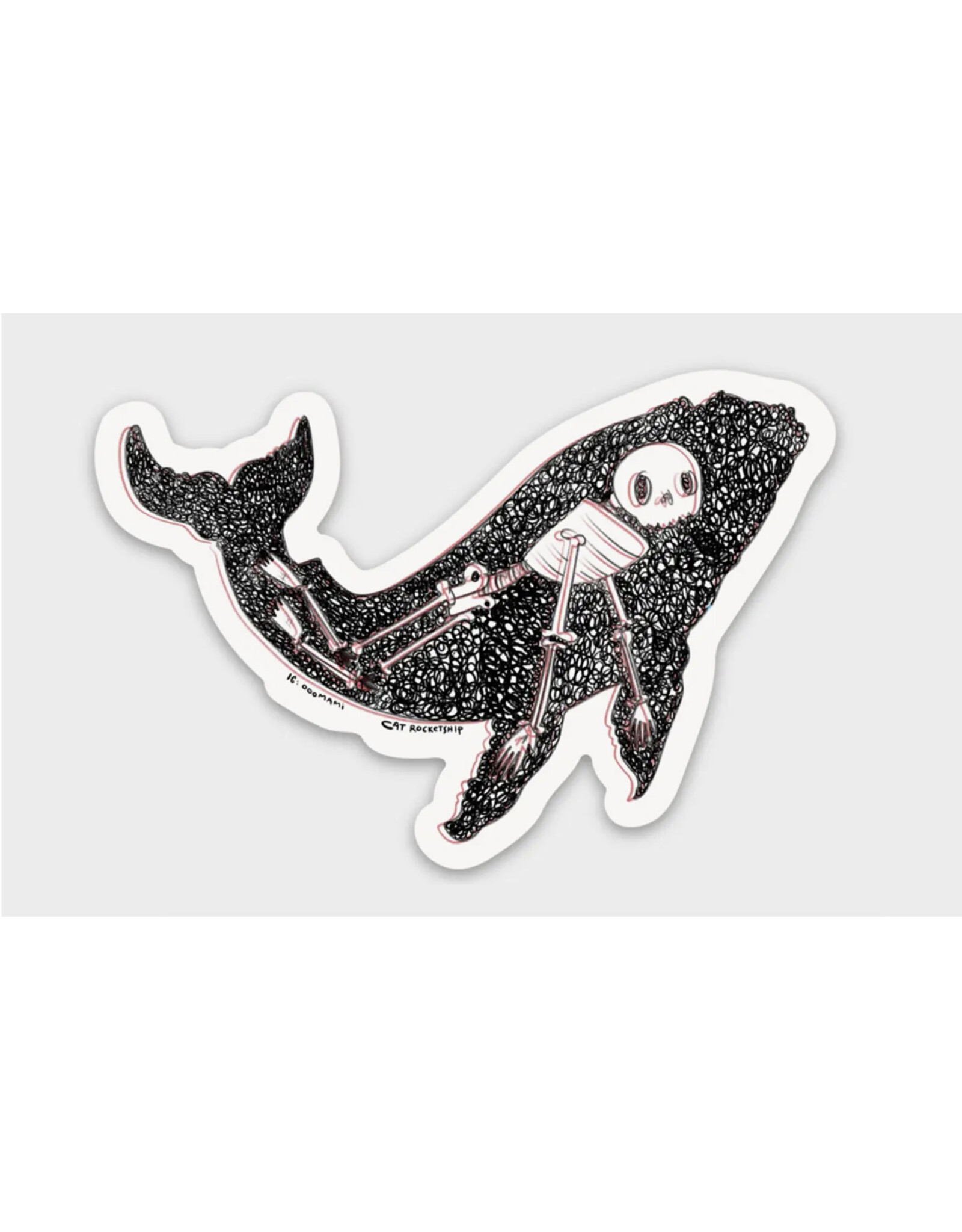 Whale Skeleton Sticker