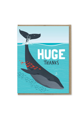 Huge Thanks Whale Greeting Card