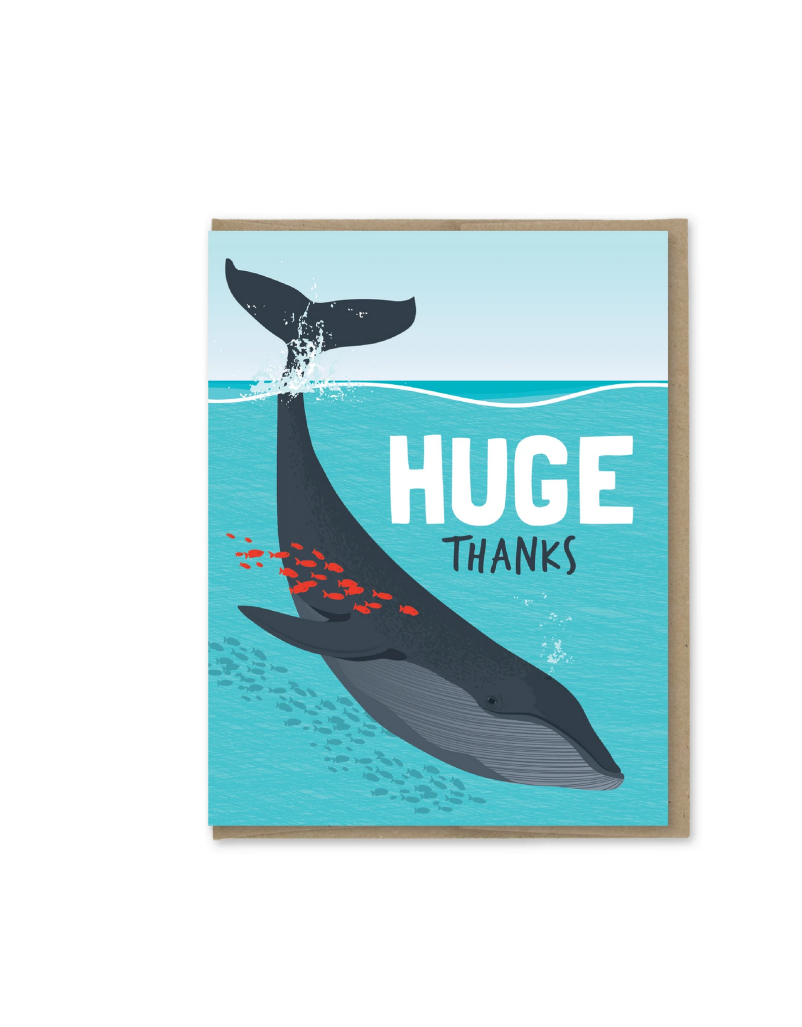 Huge Thanks Whale Greeting Card
