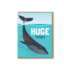 Huge Thanks Whale Greeting Card