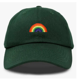 Rainbow Dad Hat - Forest Green