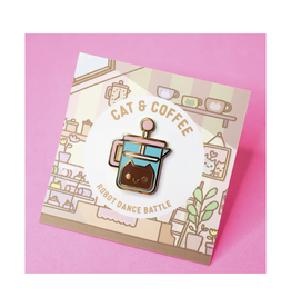 French Press Cat Enamel Pin