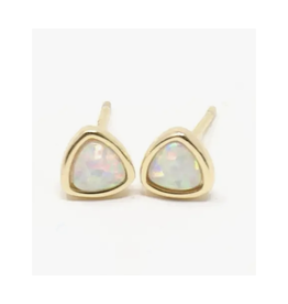 Triangle Opalite Stud Earrings