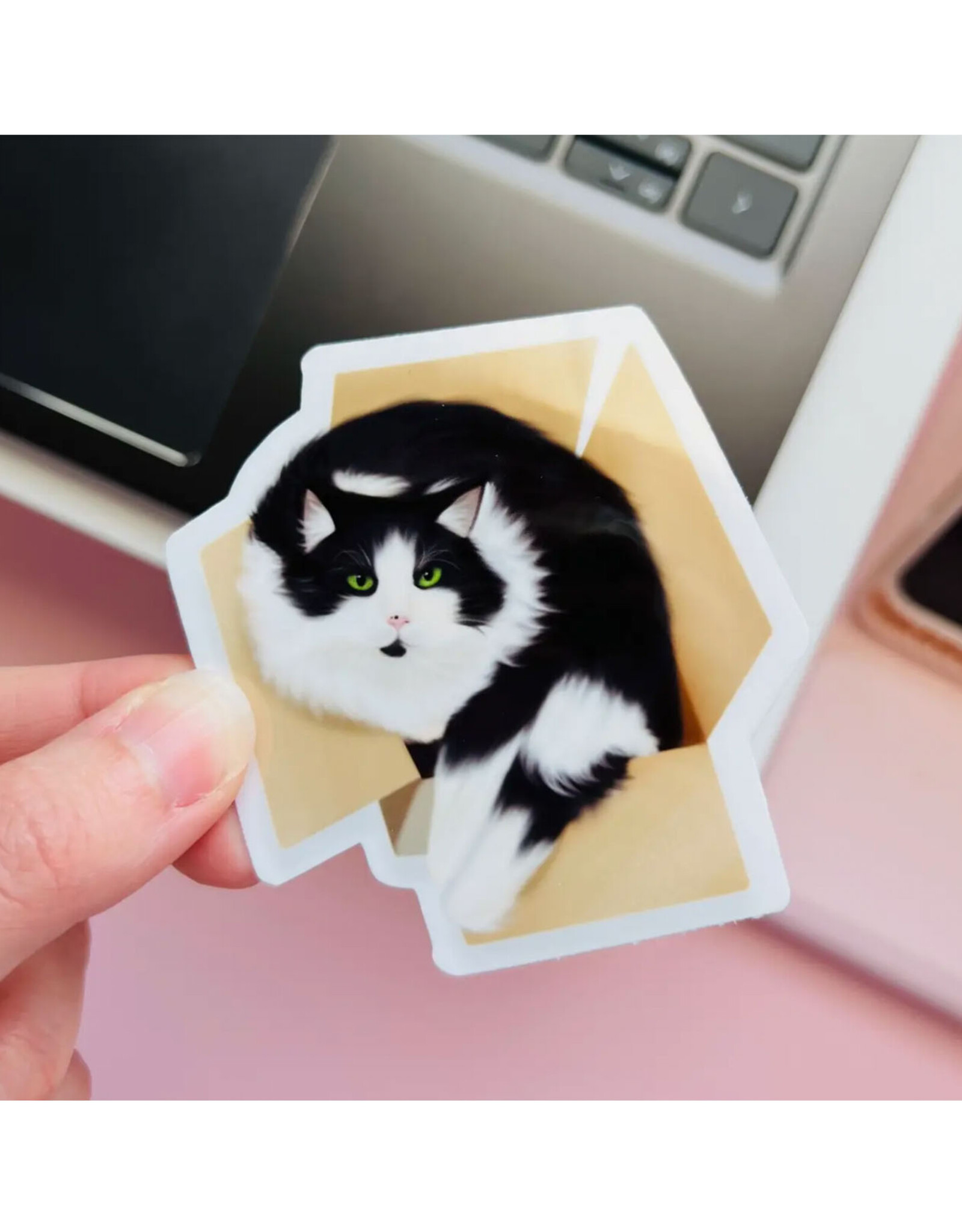 Tuxedo Cat Vinyl Sticker