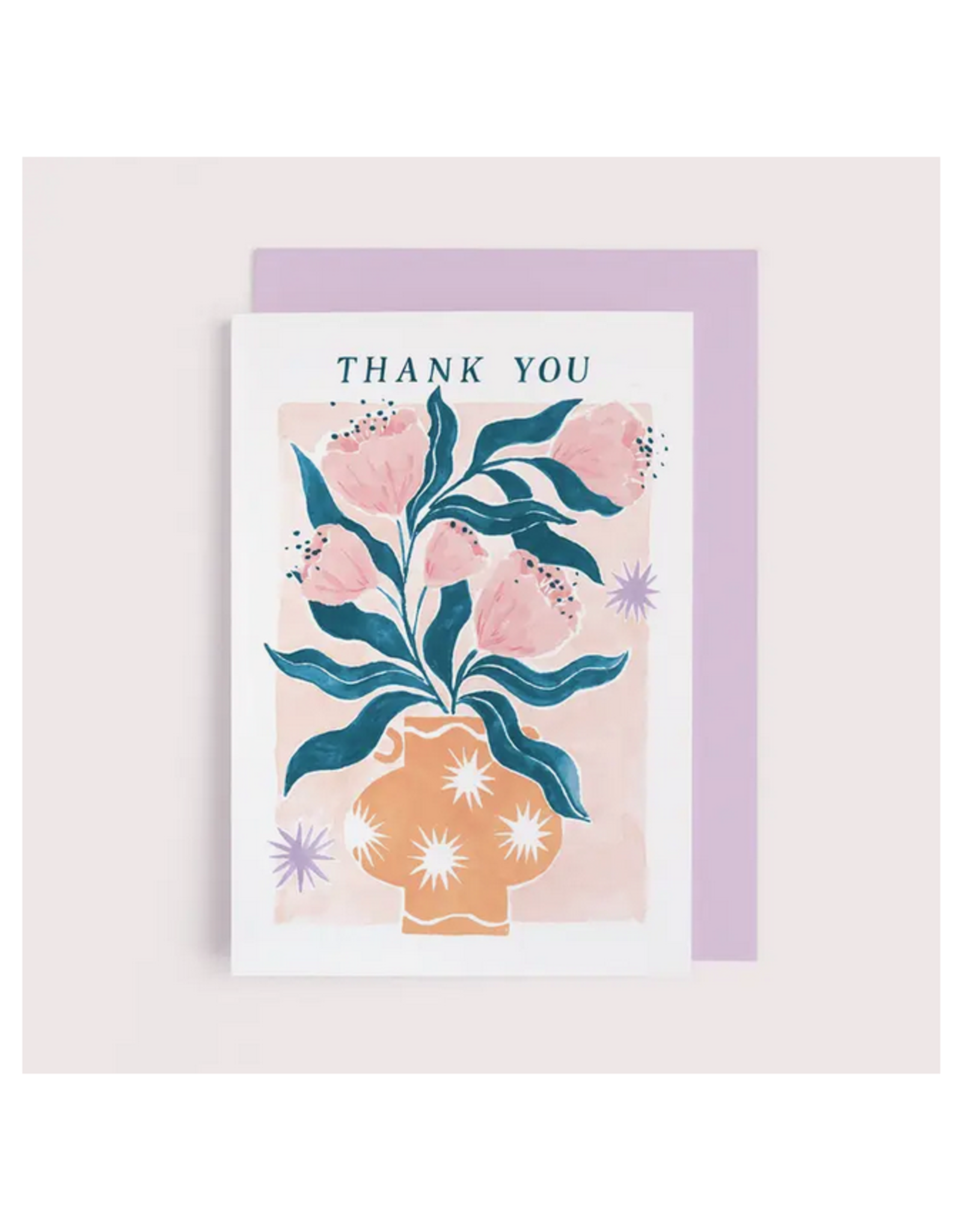 Thank You Floral Vase Greeting Card