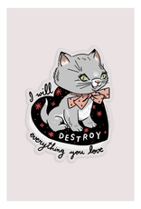 Destroy Kitten Vinyl Sticker