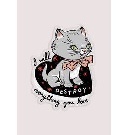 Destroy Kitten Vinyl Sticker