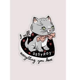 Destroy Kitty Vinyl Sticker