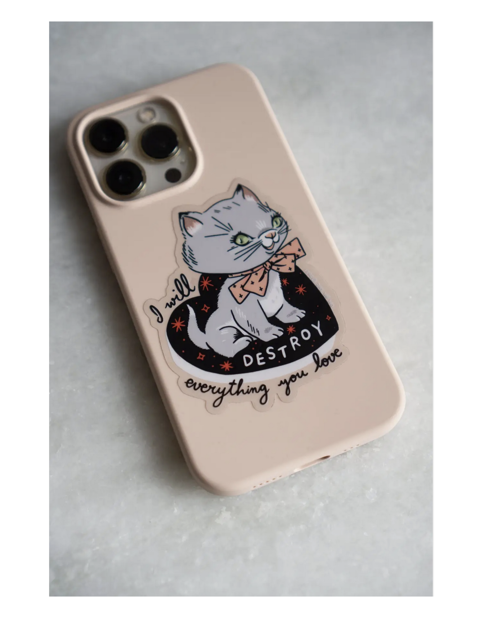 Destroy Kitten Vinyl Sticker