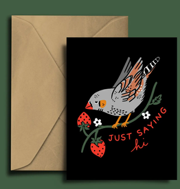 Just Saying Hi Bird Greeting Card