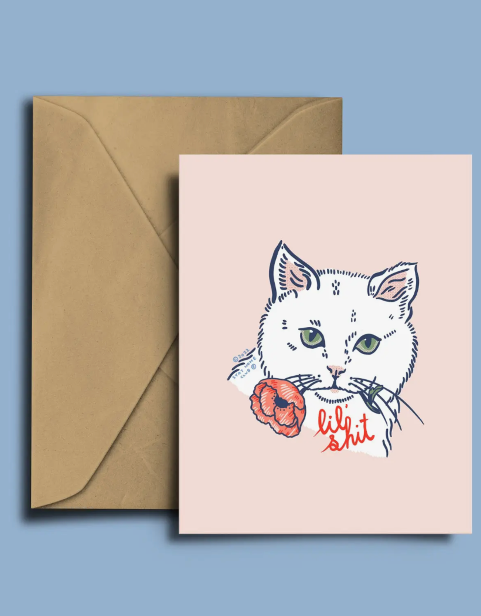 Lil Shit Cat Greeting Card