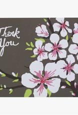 Almond Blossom Flower Thank You Greeting Card